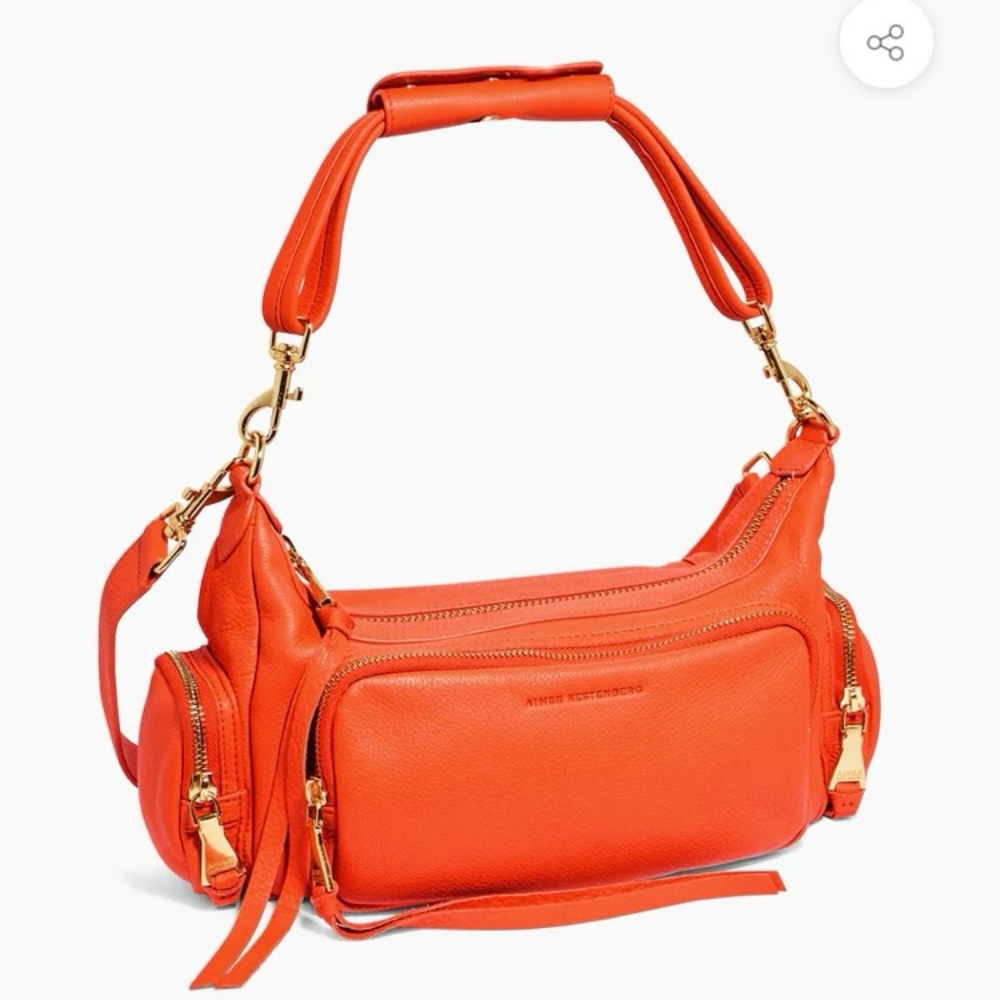 NEW Aimee Kestenberg Away We Go Convertible Shoulder Bag - Flame Orange